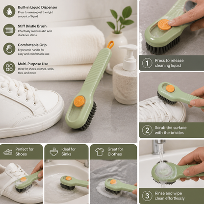 Multifunctional Cleaning Brush – With Integrated Liquid Dispenser for Versatile Applications