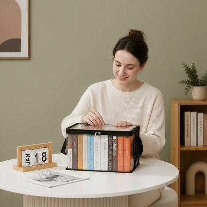 Transparent Storage Box (2 pieces) – Foldable Organizer Against Dust & Clutter