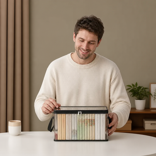 Transparent Storage Box (2 pieces) – Foldable Organizer Against Dust & Clutter