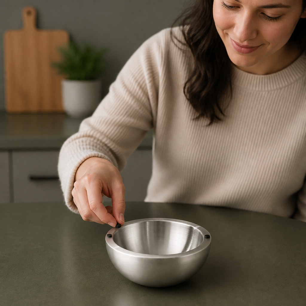 Double-Walled Stainless Steel Bowl for Keeping Food Cold or Warm