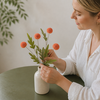 Artificial Mum & Eucalyptus Floral Arrangement