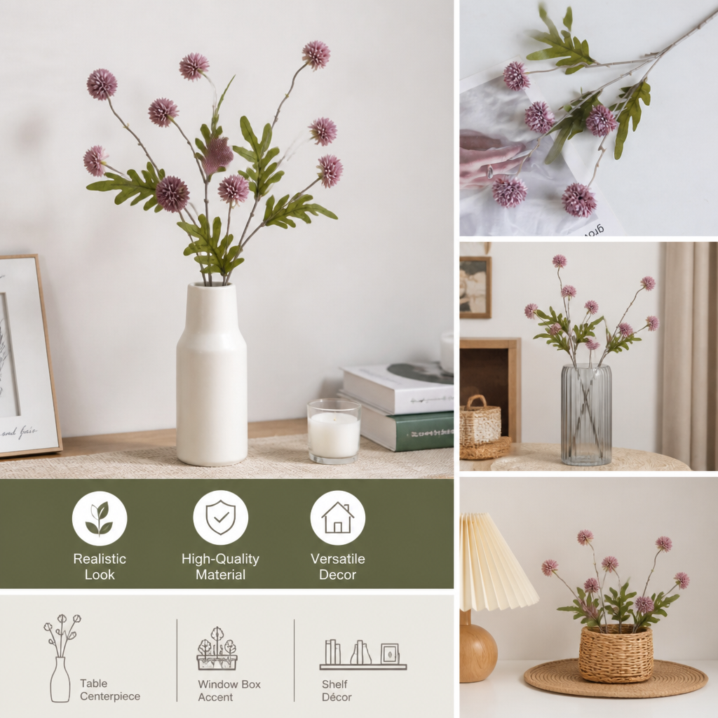 Artificial Mum & Eucalyptus Floral Arrangement