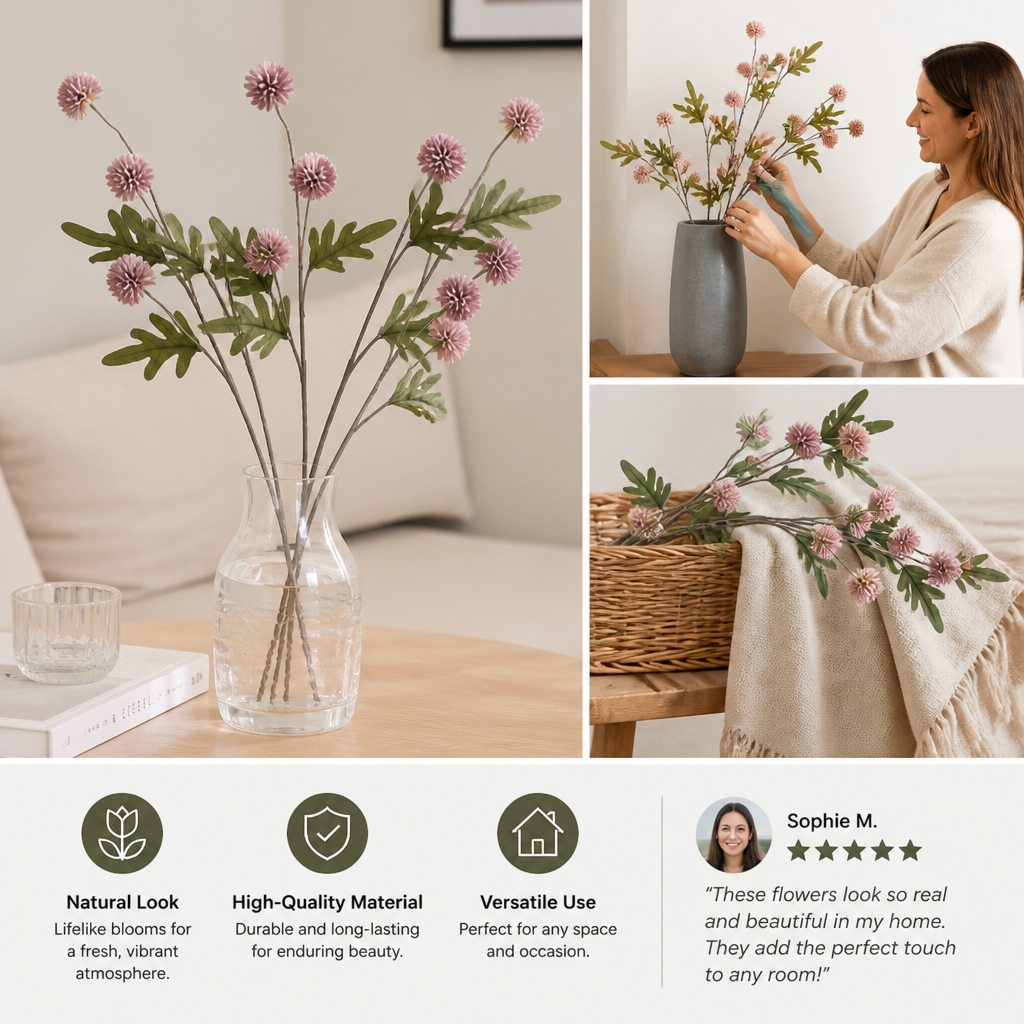 Artificial Mum & Eucalyptus Floral Arrangement