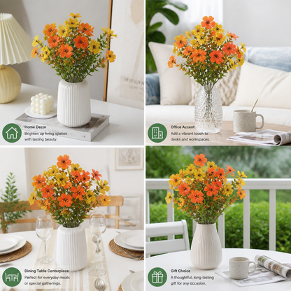 UV-Resistant Artificial Fall Flower Bouquet Set