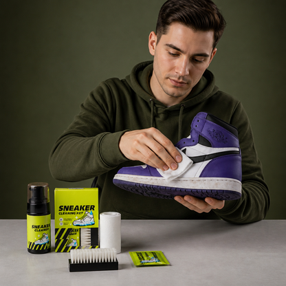All-in-One Shoe Cleaning & Care Kit with Brushes, Dry Cleaner & Stain-Removal Wipes