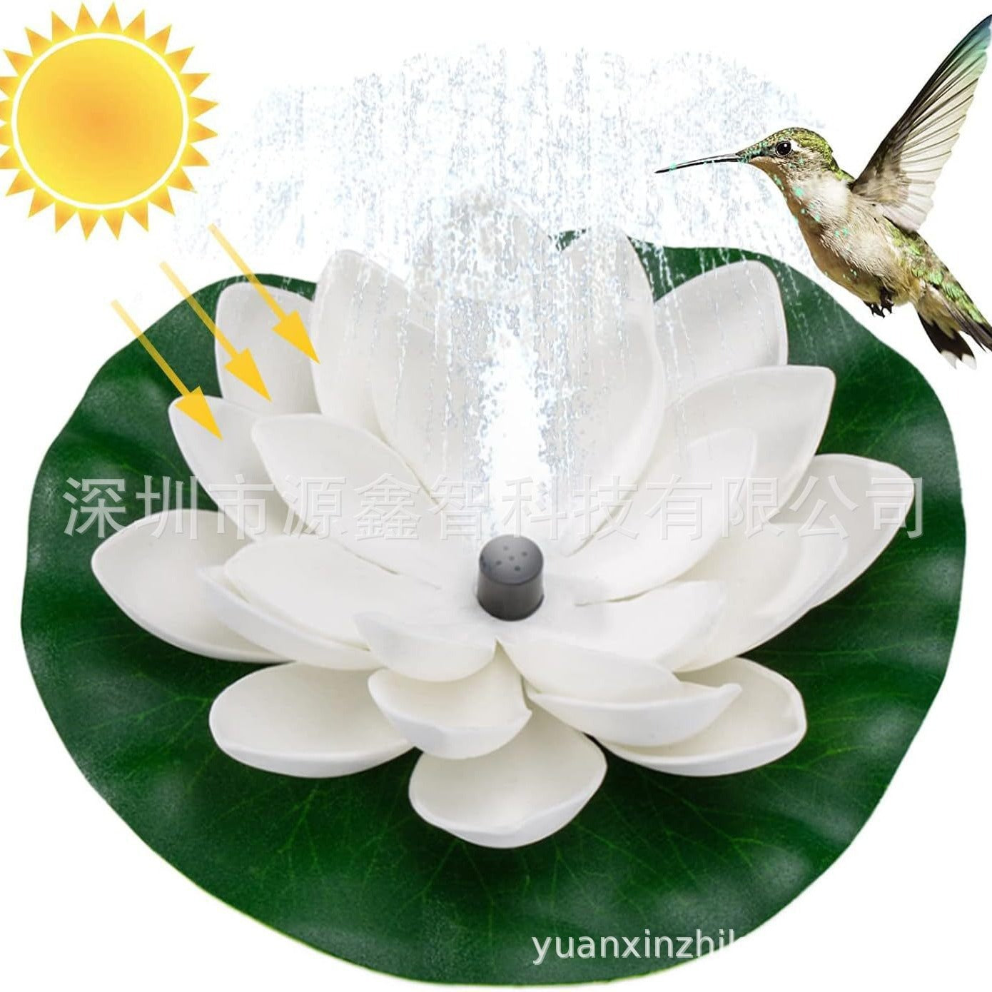 Solar-Powered Lotus Fountain – Floating Garden Fountain for Pool & Pond