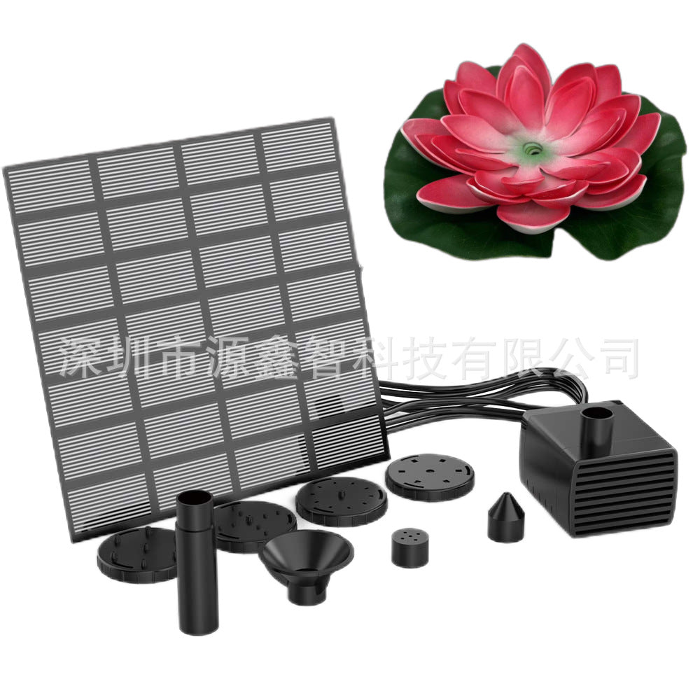 Solar-Powered Lotus Fountain – Floating Garden Fountain for Pool & Pond