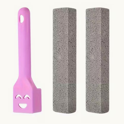 Extra-Long Handle Pumice Stone Toilet Cleaner for Limescale & Stubborn Stains