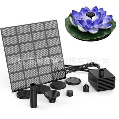 Solar-Powered Lotus Fountain – Floating Garden Fountain for Pool & Pond