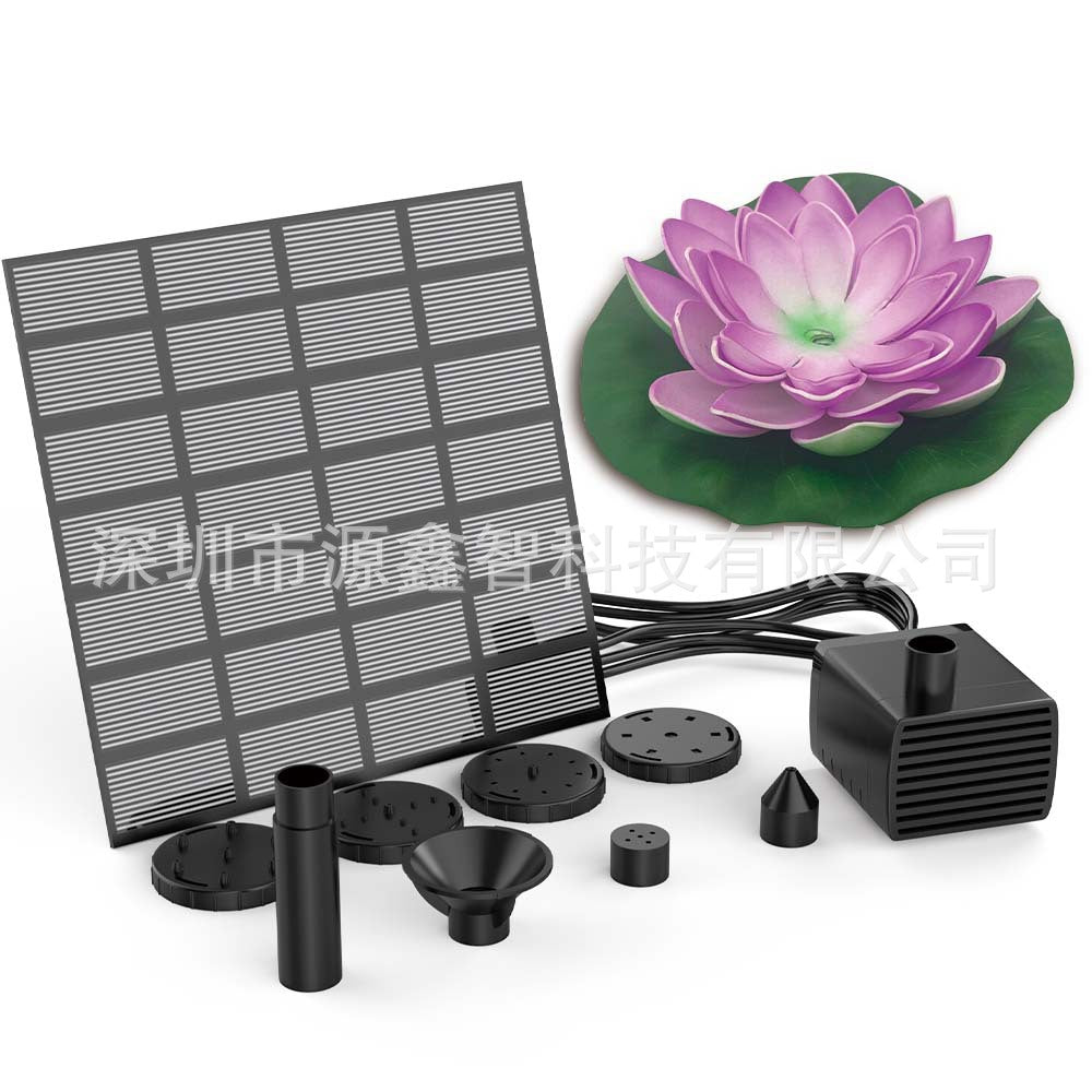 Solar-Powered Lotus Fountain – Floating Garden Fountain for Pool & Pond