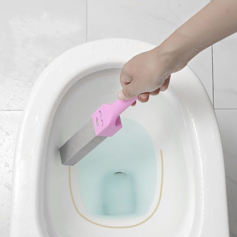 Extra-Long Handle Pumice Stone Toilet Cleaner for Limescale & Stubborn Stains