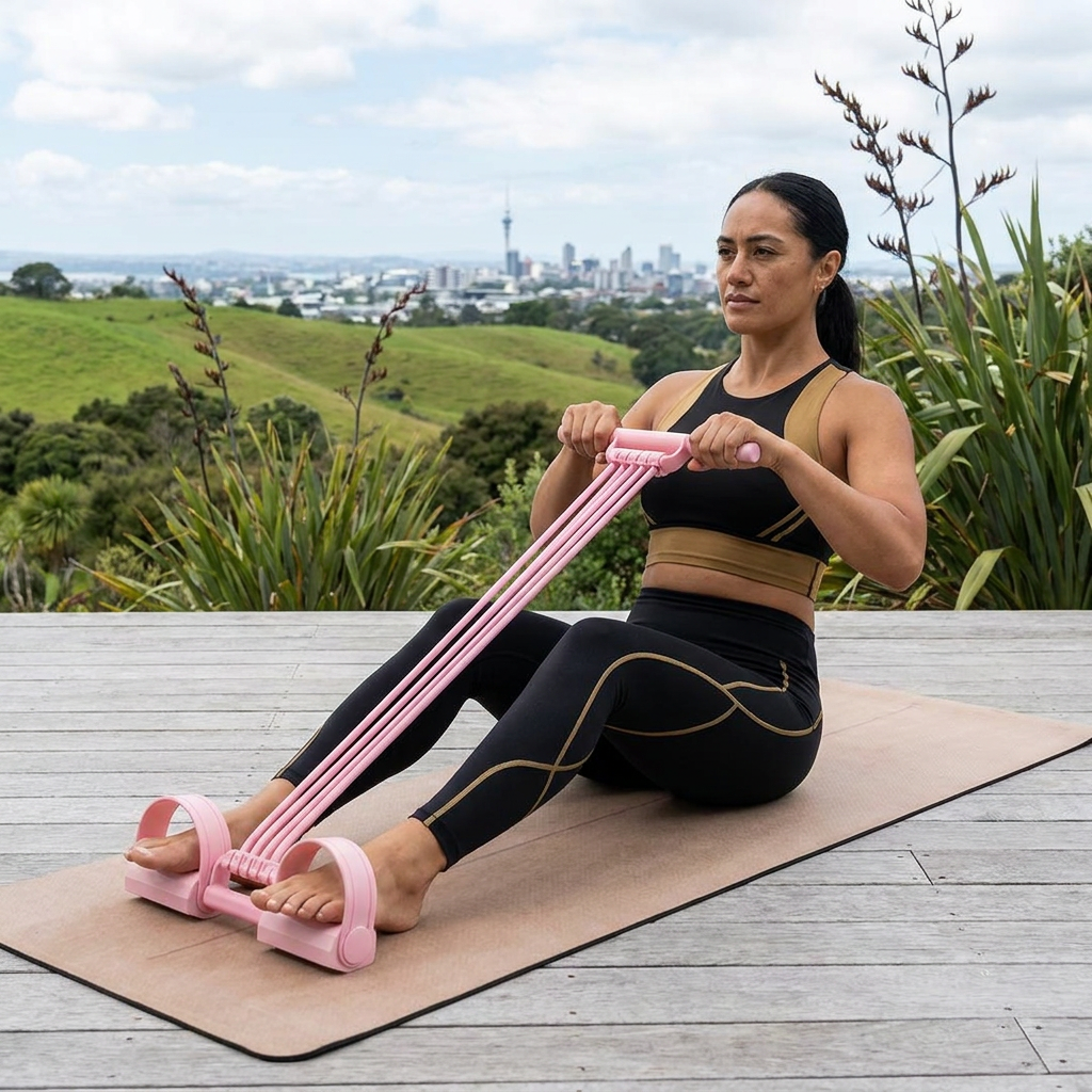Foot pedal resistance band yoga leg eight-tube elastic rope full body stretching resistance band sit-up assist home use