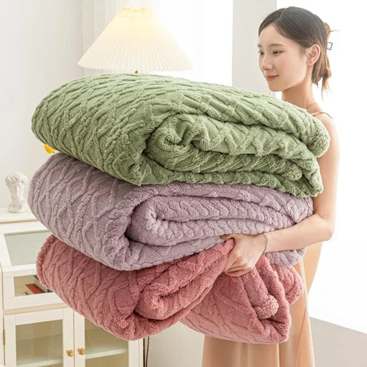 Double-Sided Cozy Wool Blanket