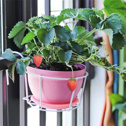 Practical Planter Holder with Sturdy Metal Frame for Balconies and Patios