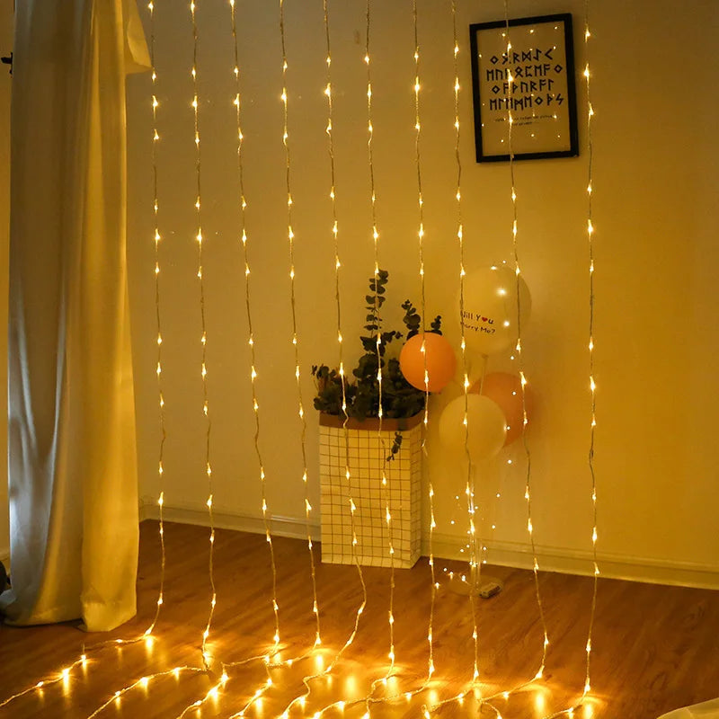 Led Light Curtain With Colour Change - Decorative Fairy Lights For Windows  Walls And Parties