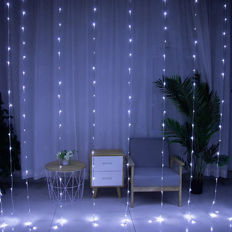 Led Light Curtain With Colour Change - Decorative Fairy Lights For Windows  Walls And Parties