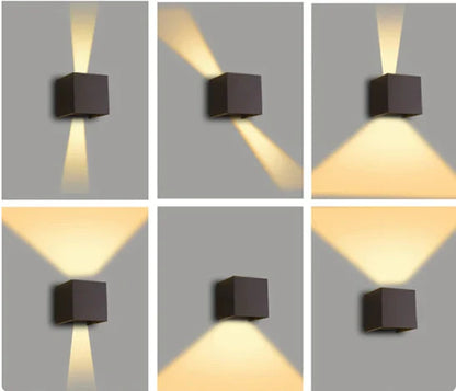 Modern LED Wall Light In Cube Design