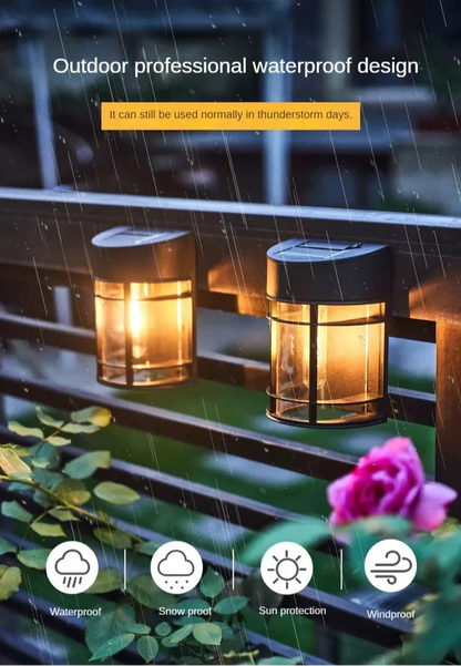 Outdoor Wall Light With Glass And Grille - Led Garden Lighting  Weatherproof For Patio Balcony