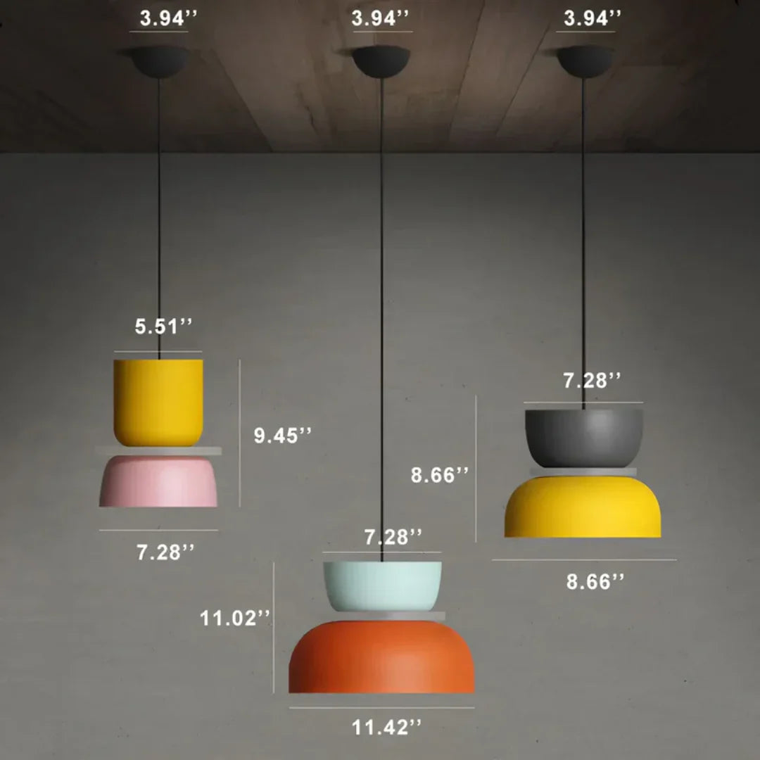 Colourful Macaron Design Led Pendant Lamp
