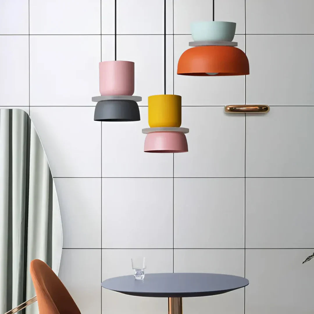 Colourful Macaron Design Led Pendant Lamp