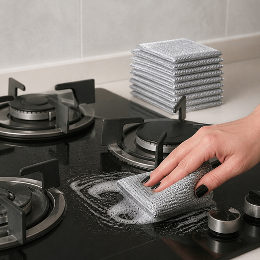 Reusable Non-Scratch Wire Dishcloths for Multipurpose Kitchen Cleaning