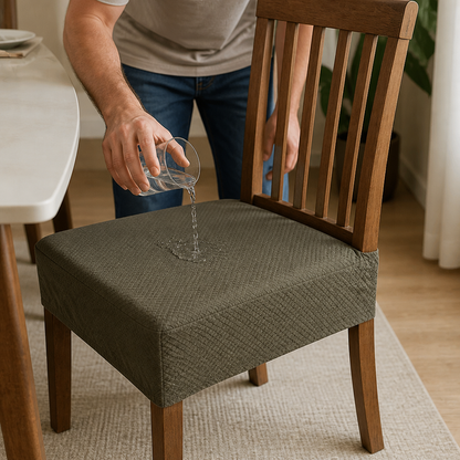 Waterproof Jacquard Chair Cushion Cover – Non-Slip & Easy Care