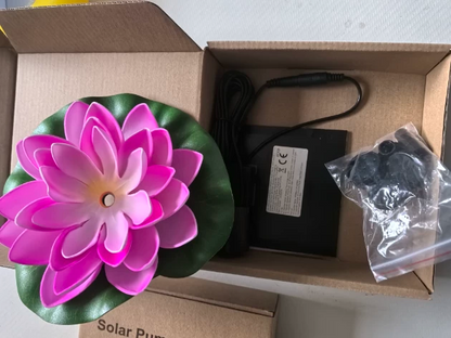 Solar-Powered Lotus Fountain – Floating Garden Fountain for Pool & Pond