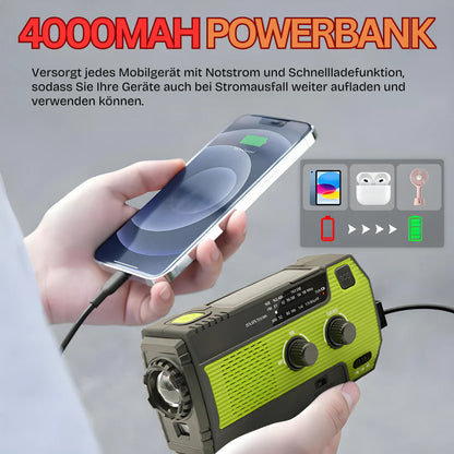 Portable Emergency Radio With Solar Energy - 5 Power Sources For Maximum Reliability