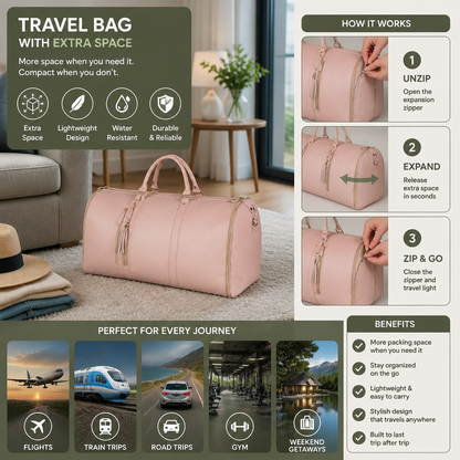 Travel Bag with Extra Space
