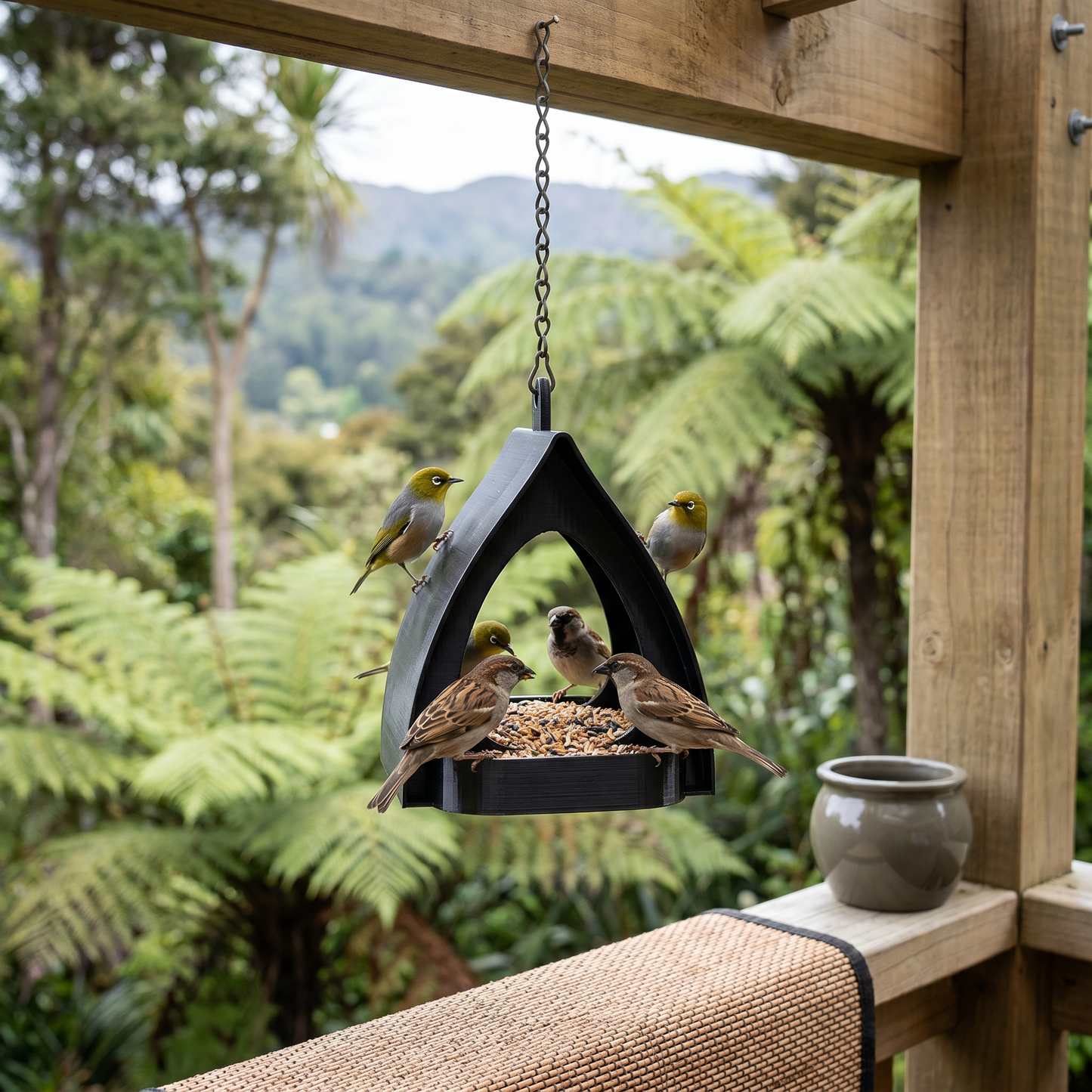 Hanging Bird Feeder – Large Capacity for Garden & Balcony