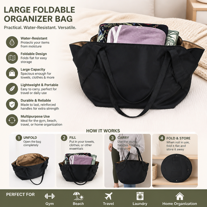Large Foldable Organizer Bag – Practical, Water-Resistant & Versatile