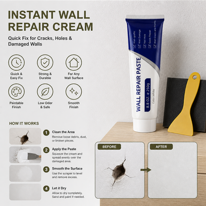 Instant Wall Repair Cream – Quick Crack & Hole Filler