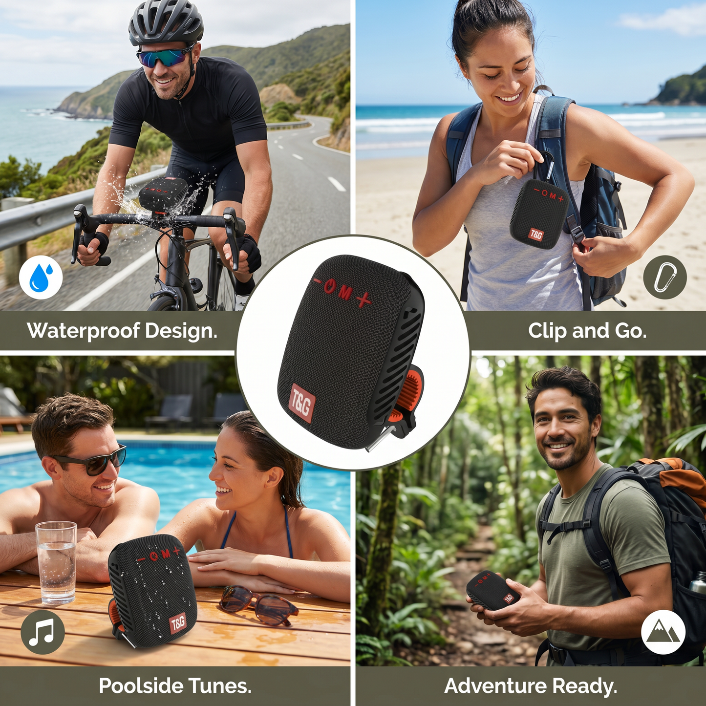 Wireless Bluetooth Speaker – Waterproof & Perfect for Cycling