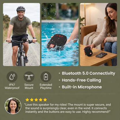 Wireless Bluetooth Speaker – Waterproof & Perfect for Cycling