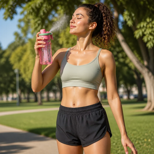 2-in-1 Sports Water Bottle with Spray Function & Straw – Large Capacity