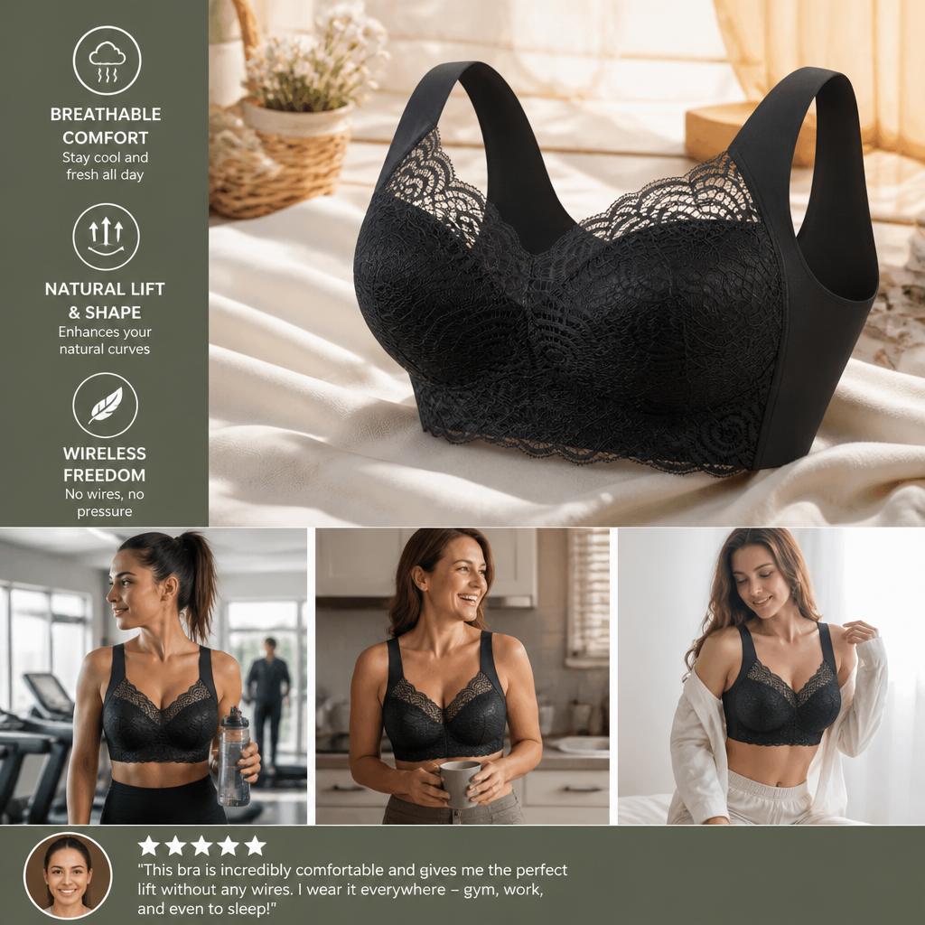 Seamless Push-Up Comfort Bra – Wireless, Breathable & Shaping for Natural Support