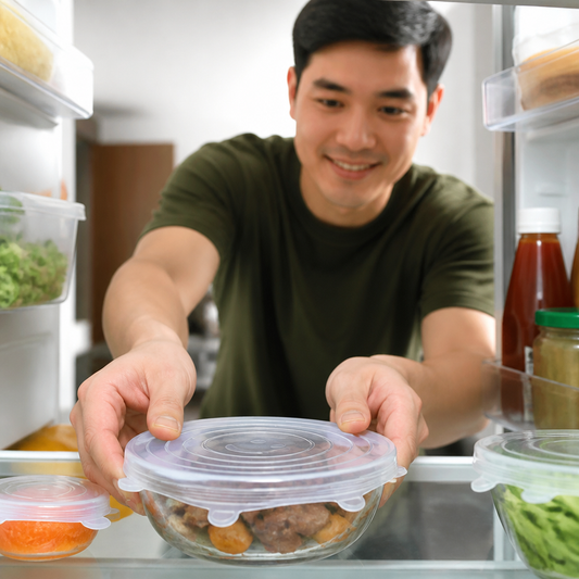 6-Piece Silicone Stretch Lid Set – Reusable BPA-Free Food Covers