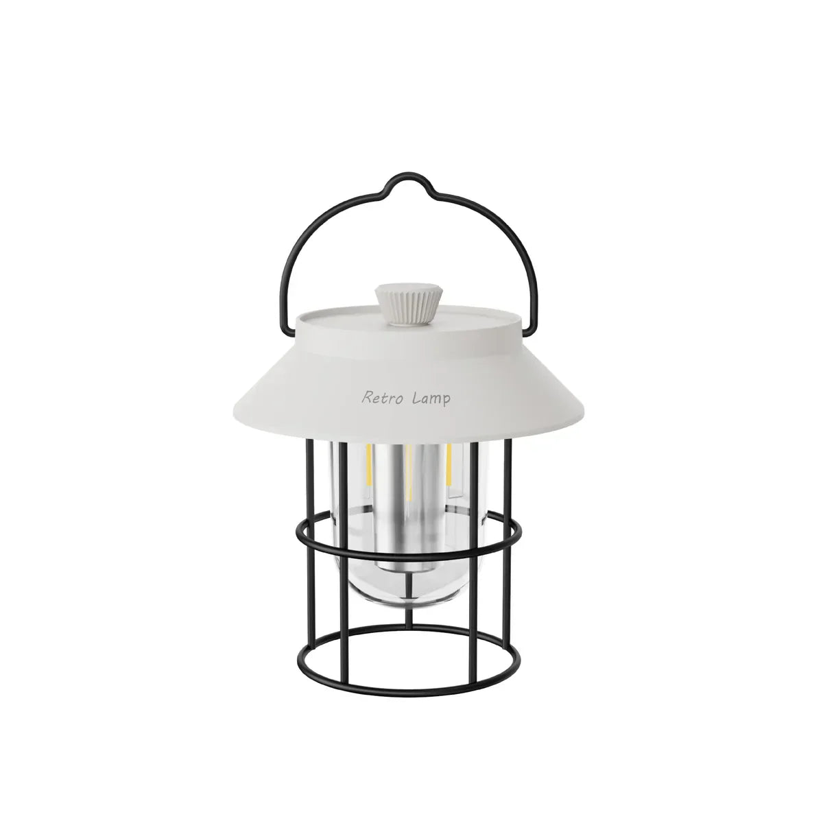 LED Camping Lantern in Retro Design - Portable Lamp for Indoors and Outdoors