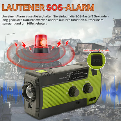 Portable Emergency Radio With Solar Energy - 5 Power Sources For Maximum Reliability