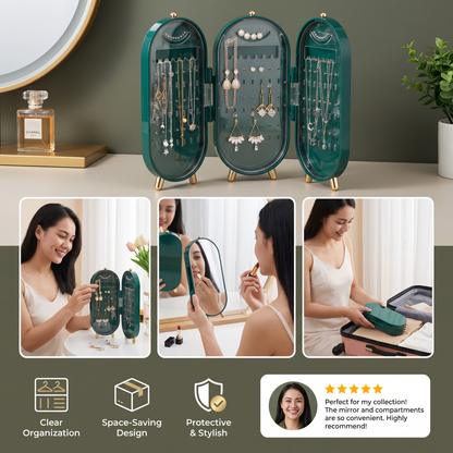 Elegant Jewelry Storage Box With Mirror