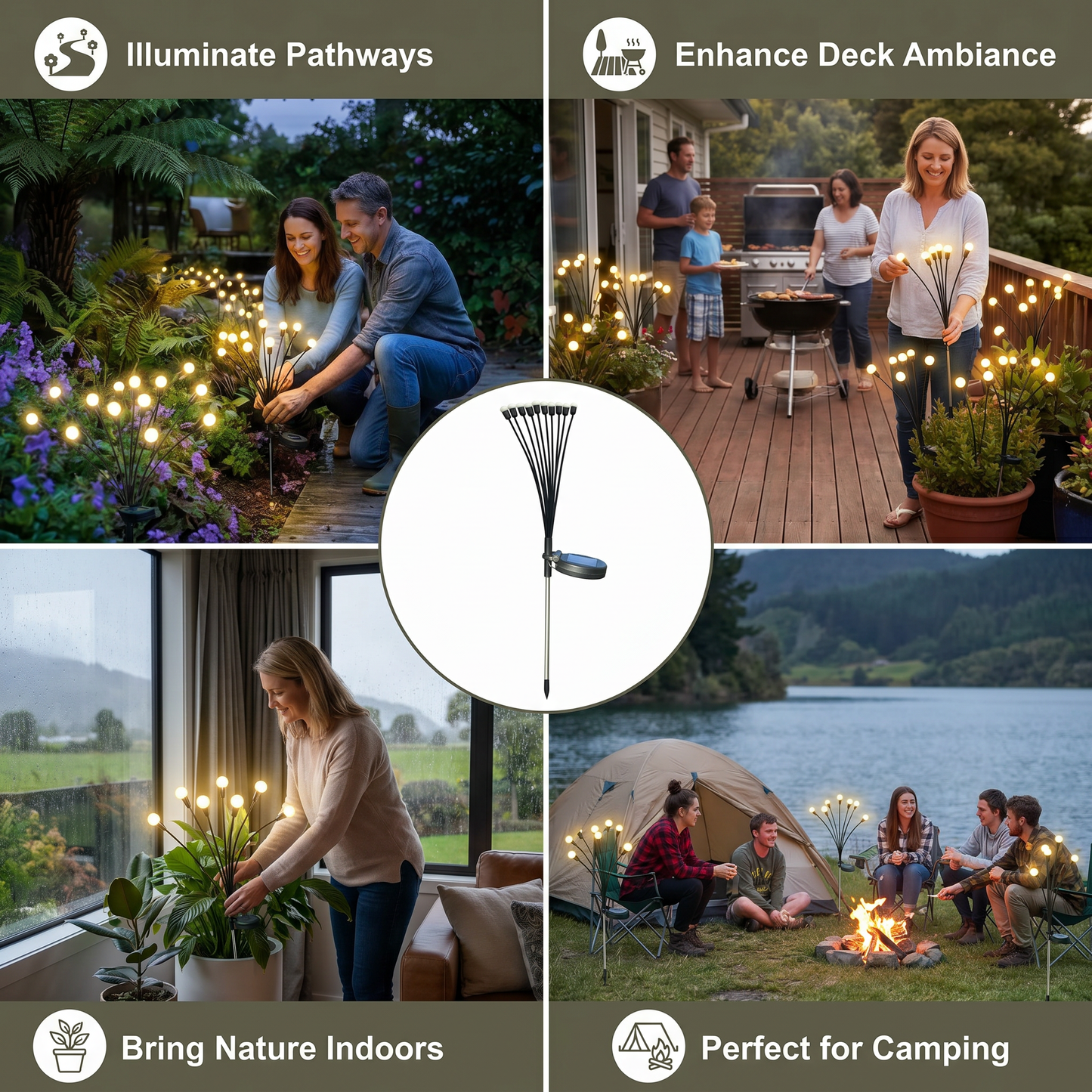Solar Fireflies Garden Lights