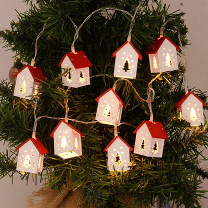 Led Christmas Houses Made Of Wood With Festive Lighting