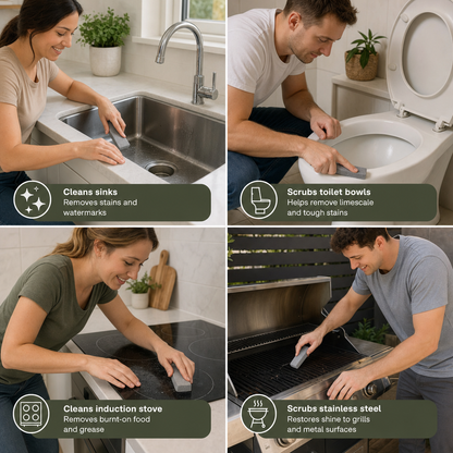 Reusable Pumice Scouring Pads for Tough Household & Kitchen Cleaning