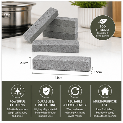 Reusable Pumice Scouring Pads for Tough Household & Kitchen Cleaning