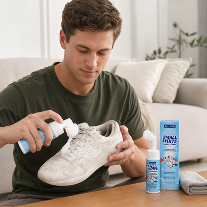 Waterless Sneaker & Shoe Cleaning Kit with Foam Cleaner, Brush & Cloth