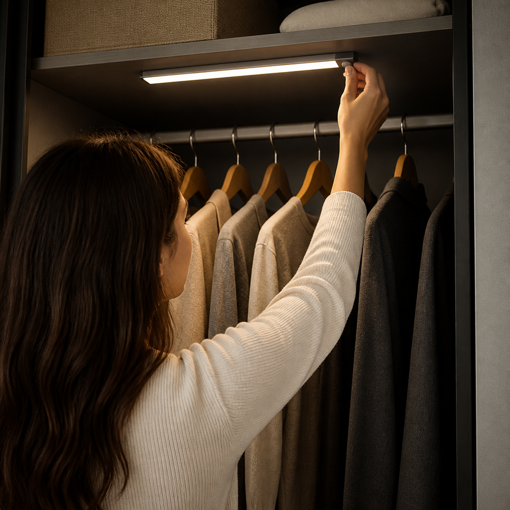 Wireless LED Under-Cabinet Light with Motion Sensor – Magnetic & Dimmable