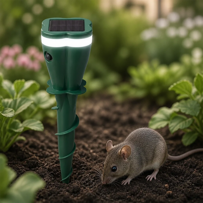 Solar Ultrasonic Animal and Insect Repellent Device