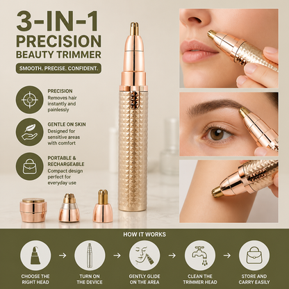 3-in-1 Precision Electric Beauty Trimmer