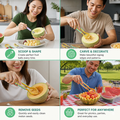 3-in-1 Fruit Carving & Baller Tool Set