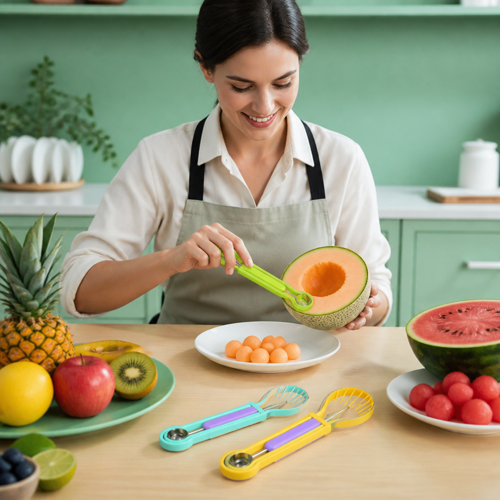 3-in-1 Fruit Carving & Baller Tool Set